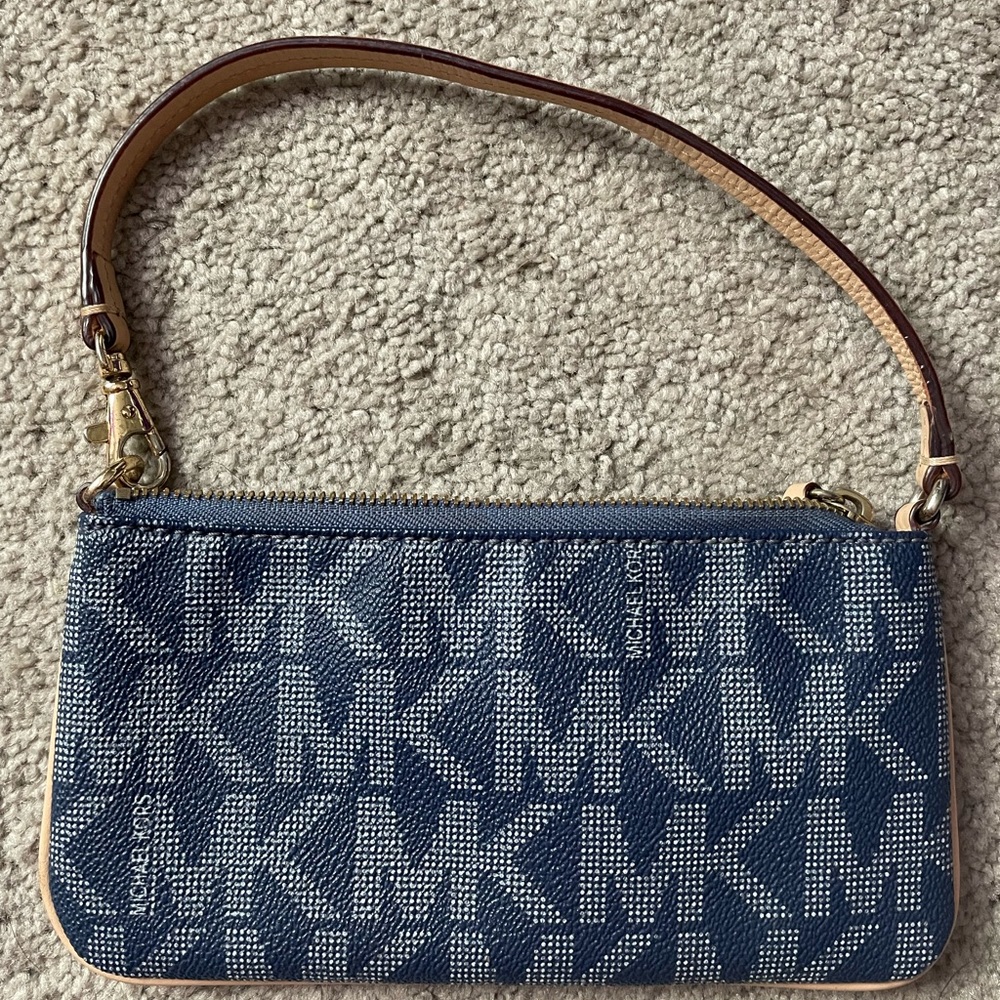 Denim Michael Kors wristlet